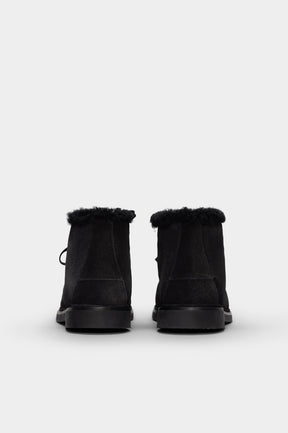 Shearling Boot Fox | Black Calf Suede