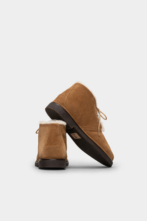 Shearling Boot Fox  | Cognac Calf Suede