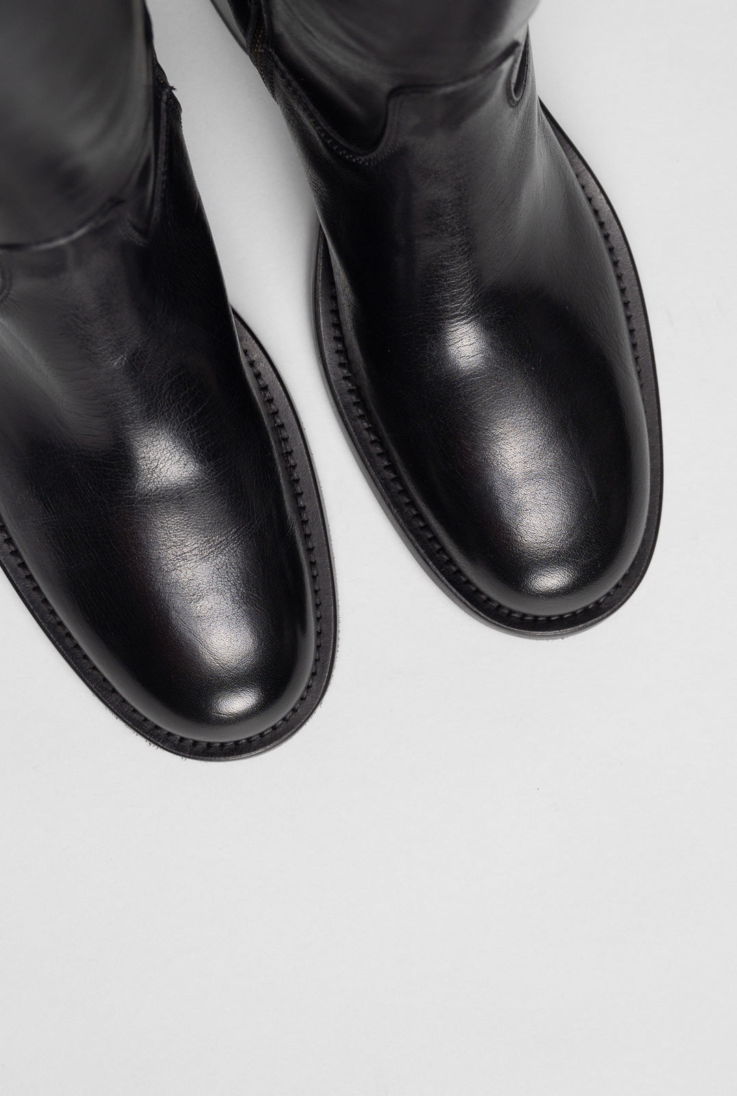 High Boot Tibe | Deep Black Calf Leather
