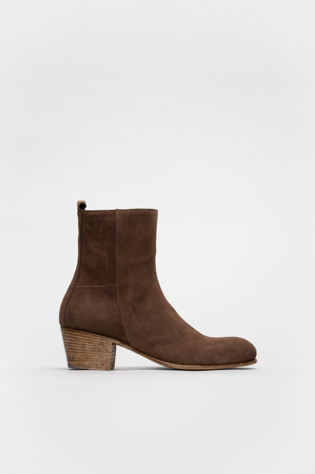 Mid-Heel Ankle Boot Eva | Walnut Brown Brushed Suede