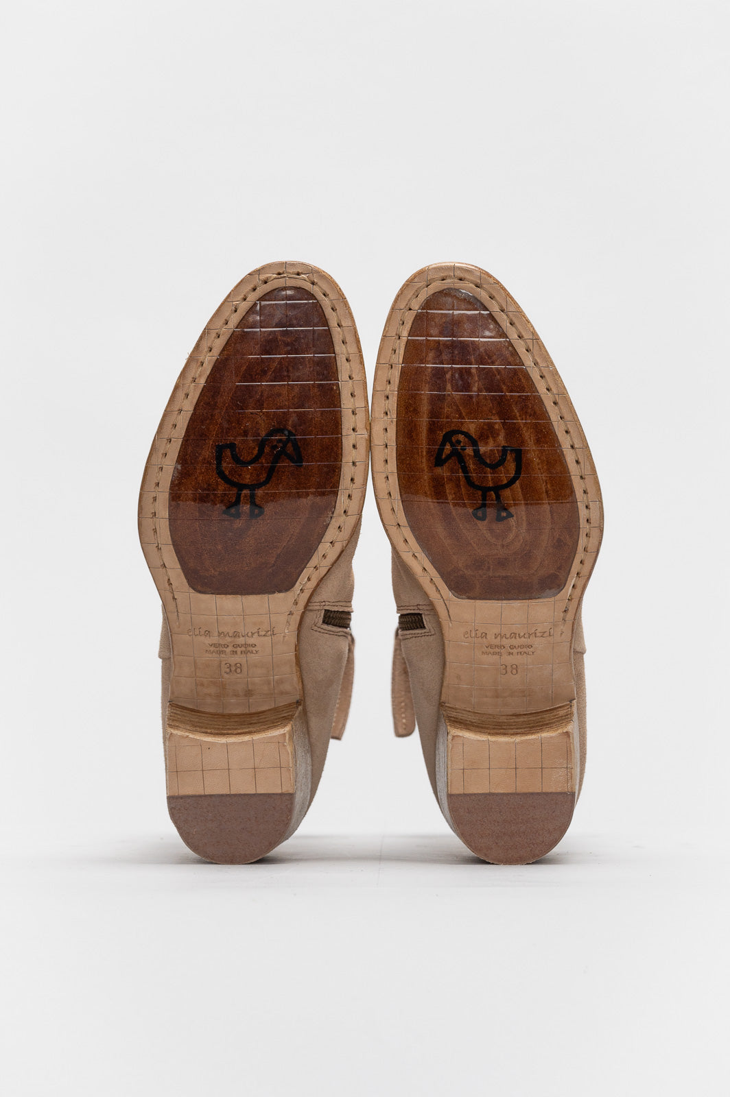 Mid-Heel Ankle Boot Eva | Driftwood Beige Brushed Suede