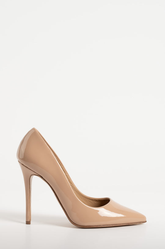 Classic Pump Stiletto 10cm | Beige Patent Leather