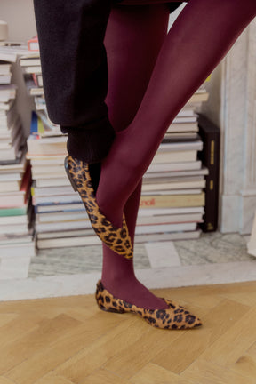 Flat Ballerina Ingrid 000 | Leopard Cavallino