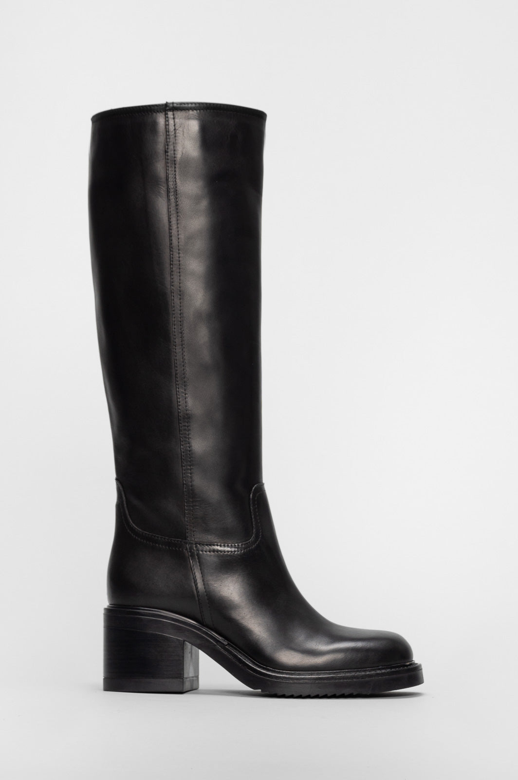 Pull-On High Boot Sorine | Black Calf Leather