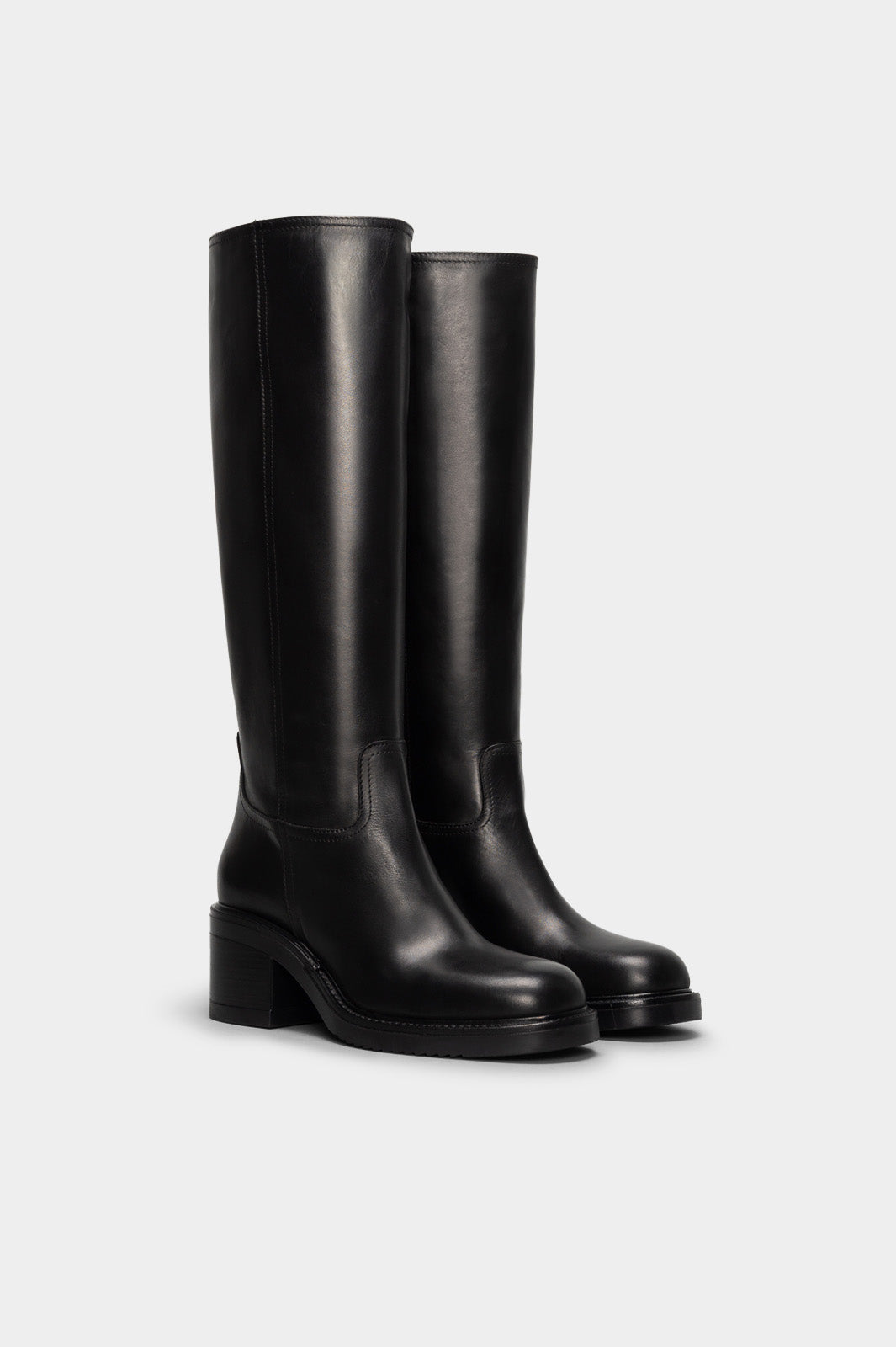 Pull-On High Boot Sorine | Black Calf Leather