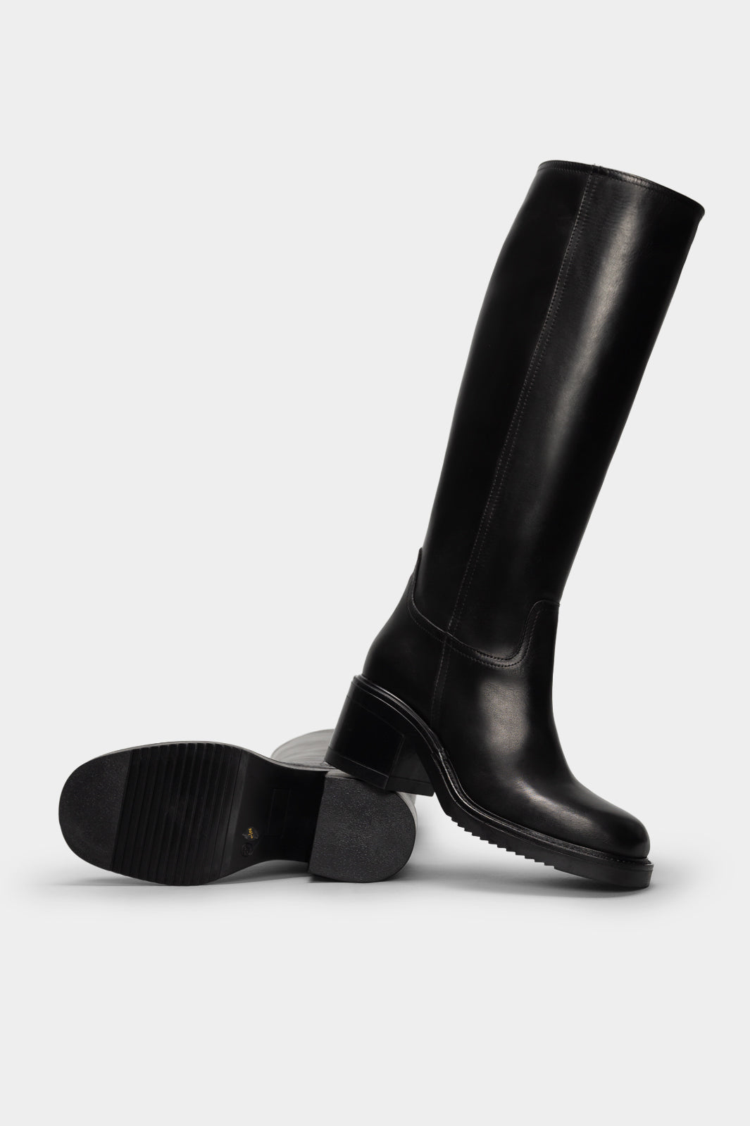 Pull-On High Boot Sorine | Black Calf Leather