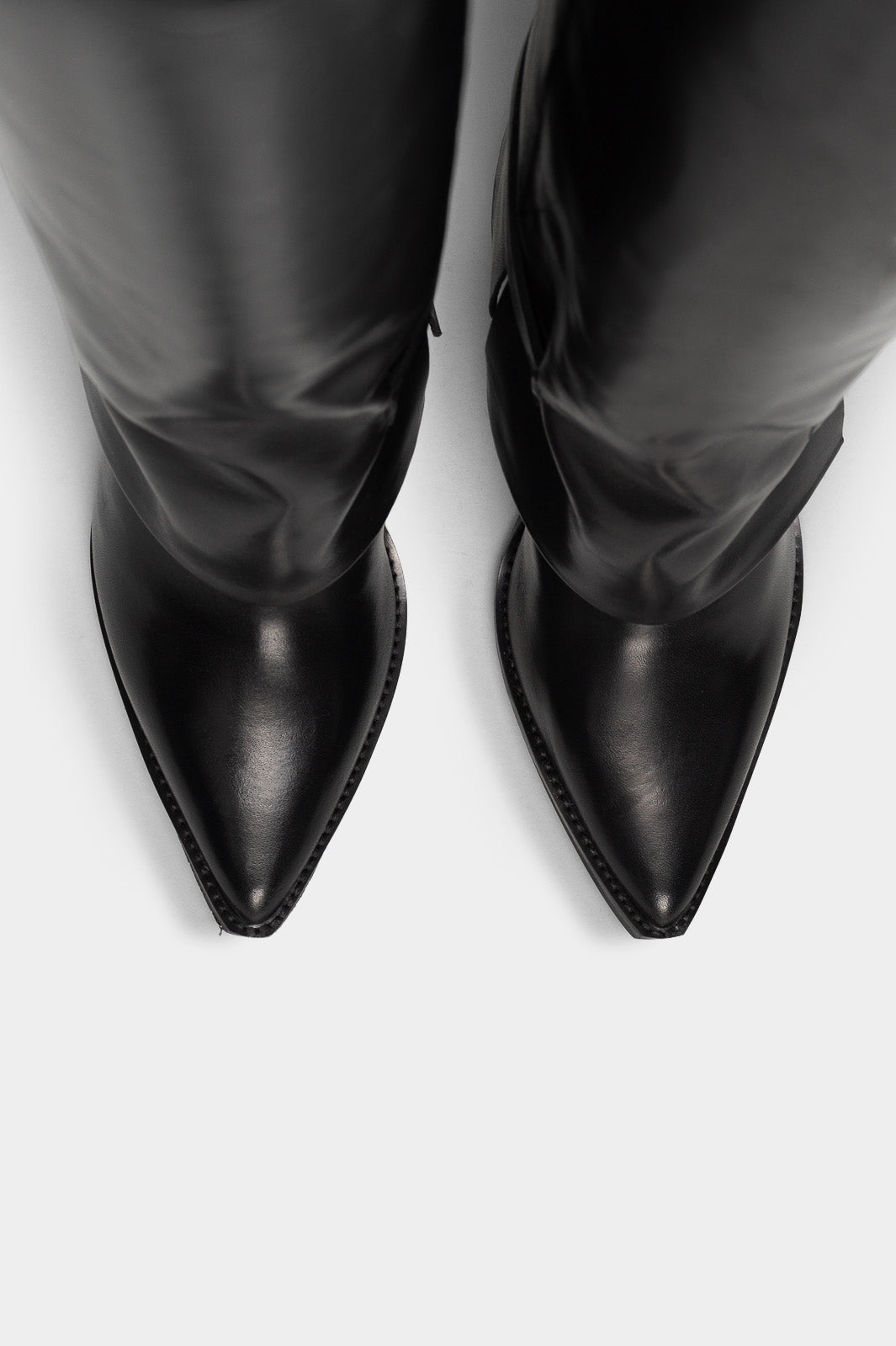 Fold-Over High Boot Inca | Black Calf Leather