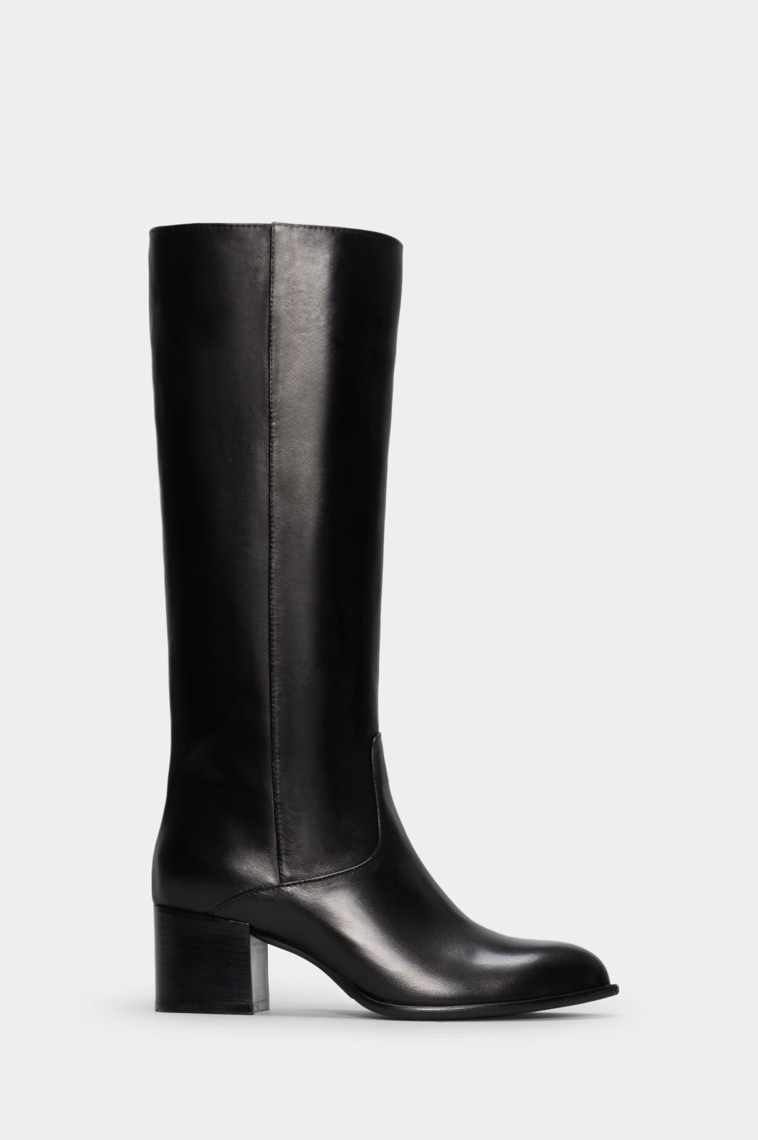 Pull-On High Boot Rovenne | Black Calf Leather
