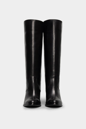 Pull-On High Boot Rovenne | Black Calf Leather