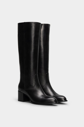 Pull-On High Boot Rovenne | Black Calf Leather