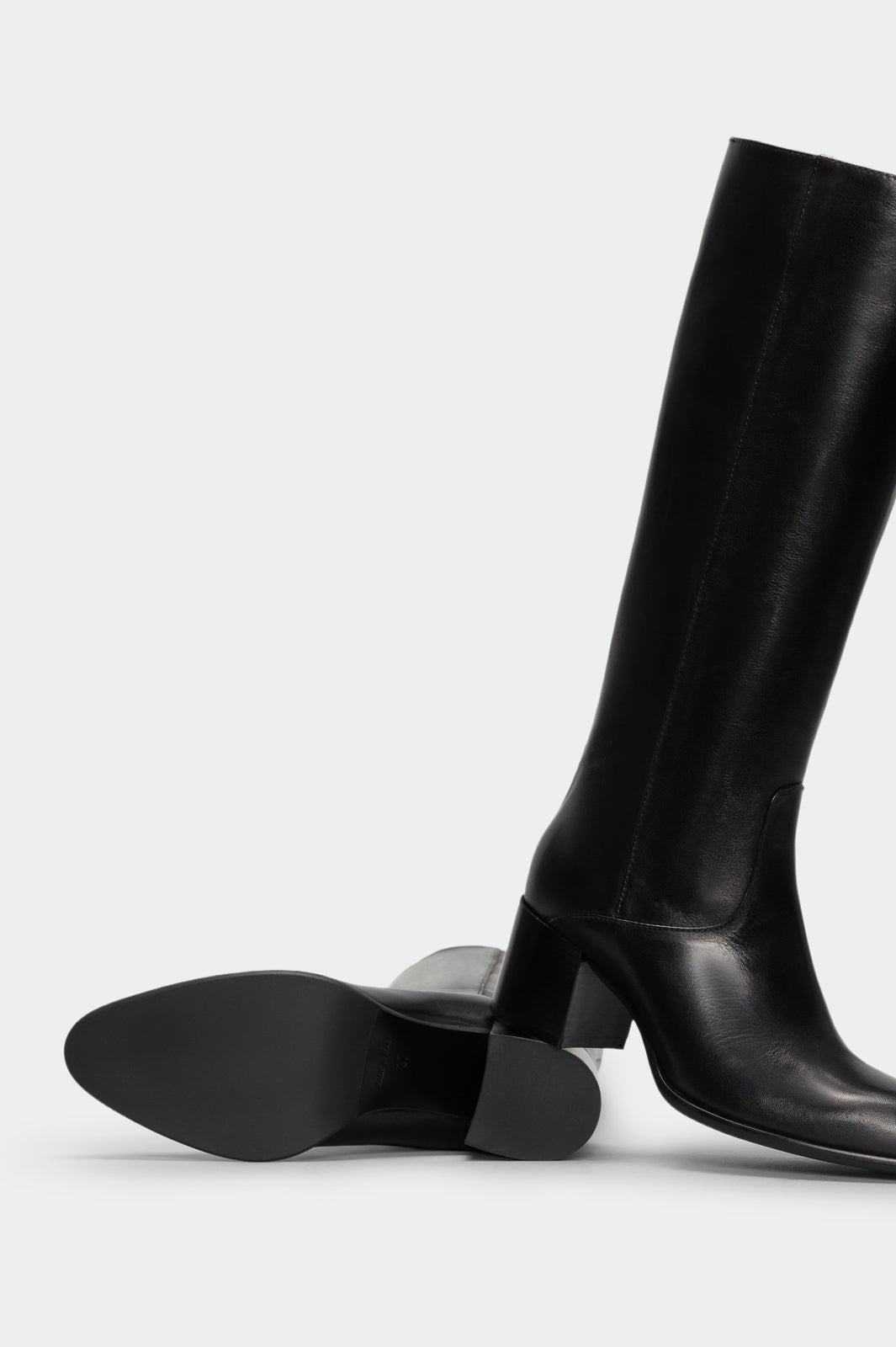 Pull-On High Boot Rovenne | Black Calf Leather