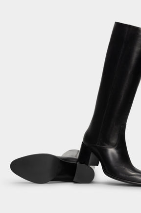 Pull-On High Boot Rovenne | Black Calf Leather
