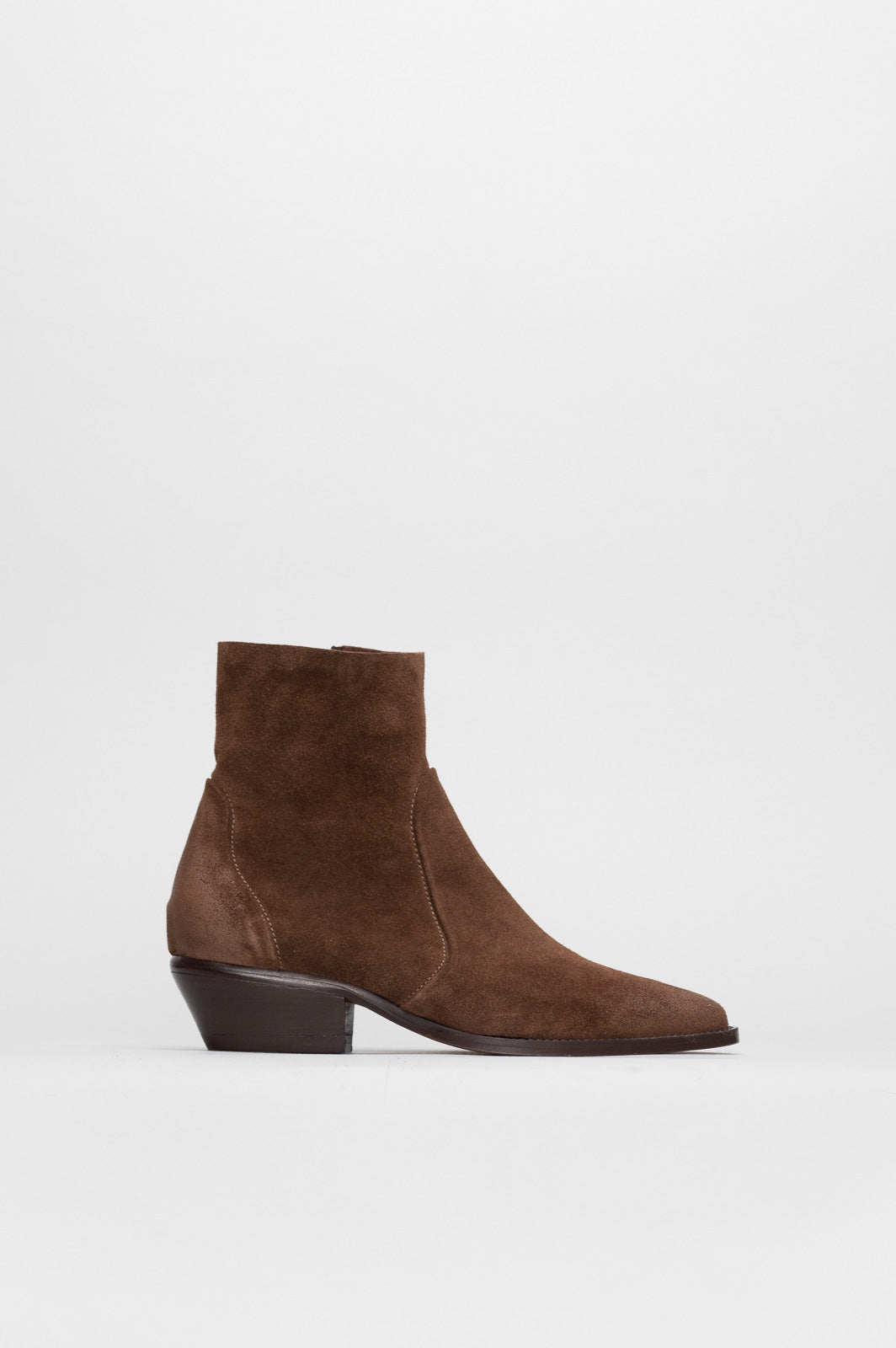 Cuban Ankle Boot Sierra | Rustic Brown Calf Suede
