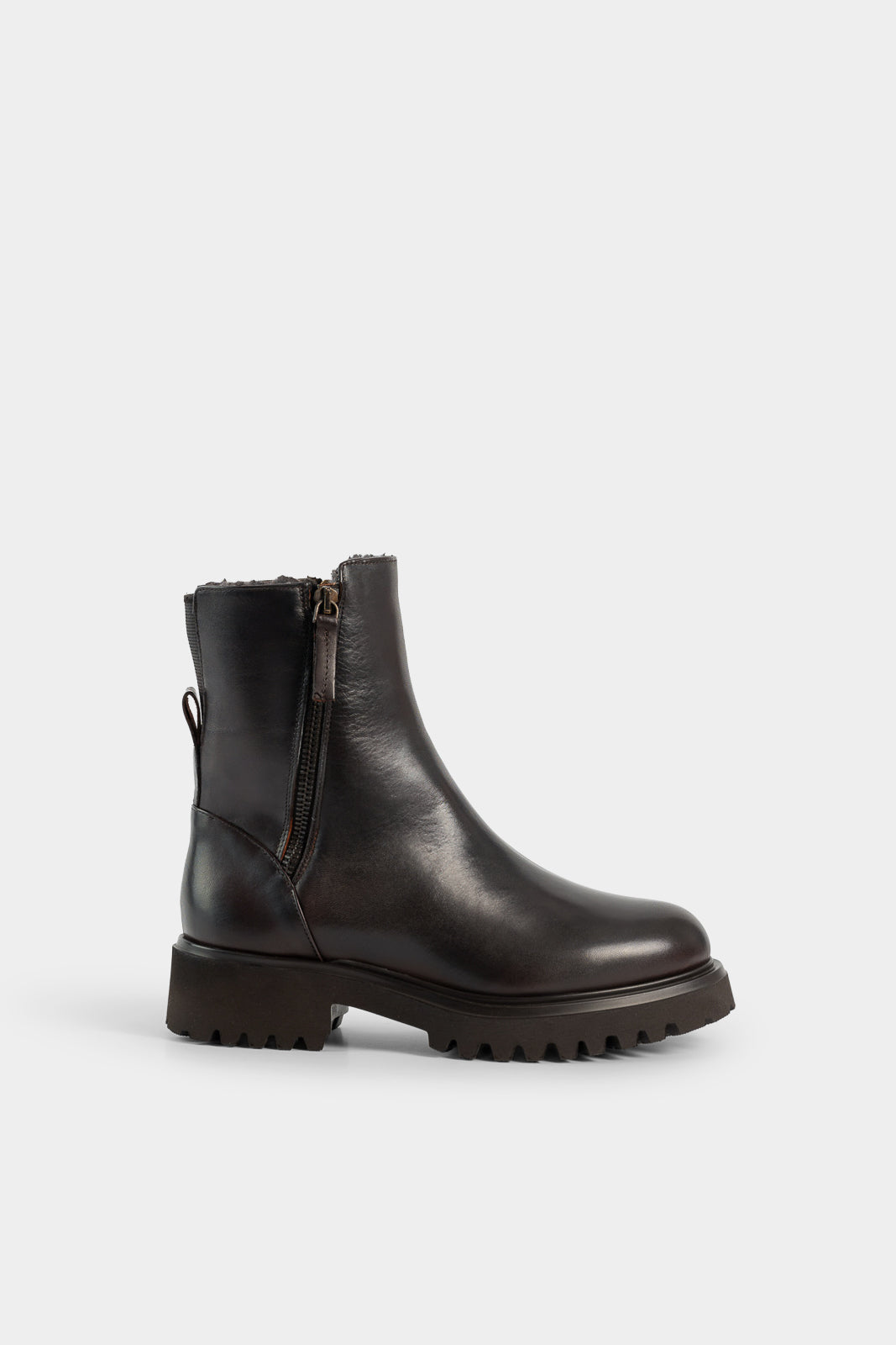 Shearling Boot Darcy | Brown Calf Leather