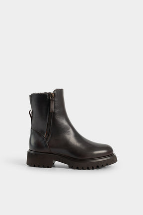 Shearling Boot Darcy | Brown Calf Leather