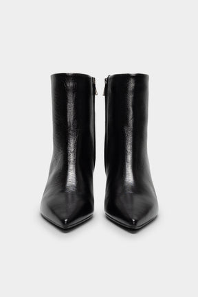 Pointed Ankle Boot Anastasia | Black Nappa Leather