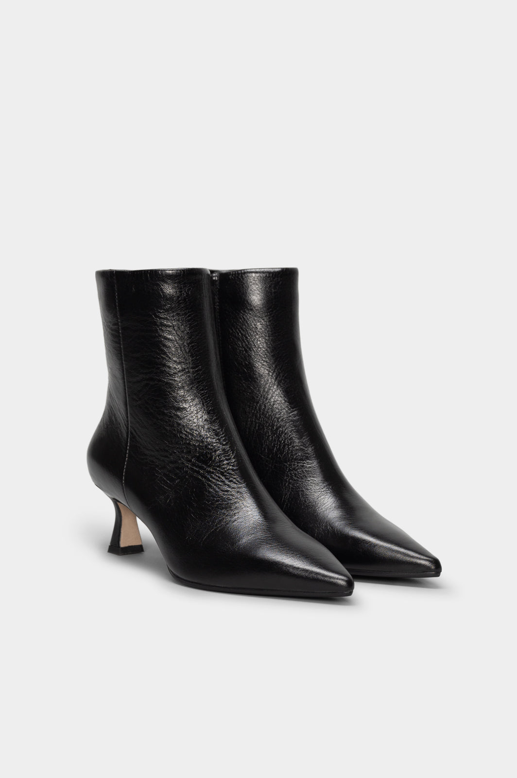 Pointed Ankle Boot Anastasia | Black Nappa Leather