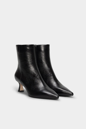 Pointed Ankle Boot Anastasia | Black Nappa Leather