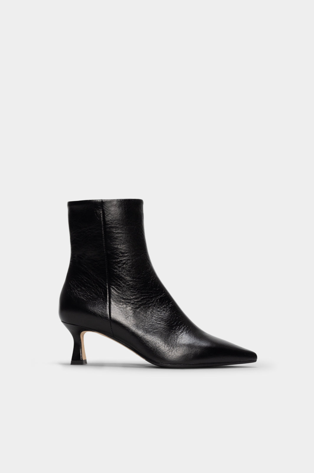 Pointed Ankle Boot Anastasia | Black Nappa Leather