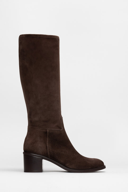 High Boot Chloe | Chocolate Brown Suede