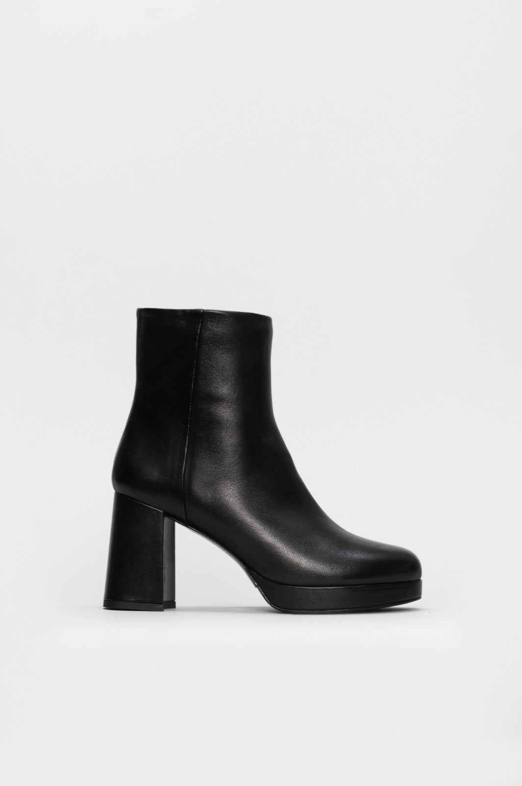 Platform Ankle Boot Sanel | Black Nappa Leather
