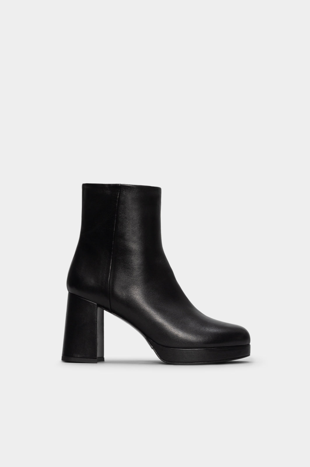 Platform Ankle Boot Sanel | Black Nappa Leather