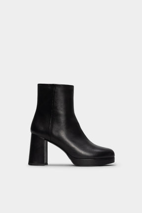 Platform Ankle Boot Sanel | Black Nappa Leather