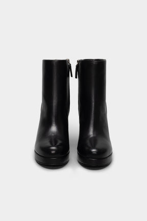 Platform Ankle Boot Sanel | Black Nappa Leather