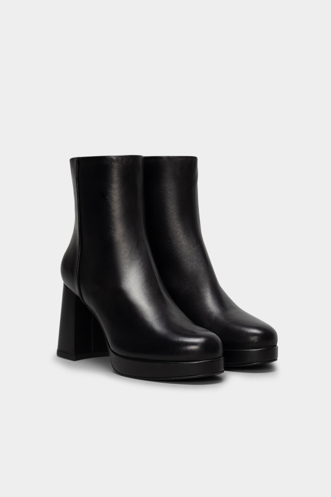 Platform Ankle Boot Sanel | Black Nappa Leather