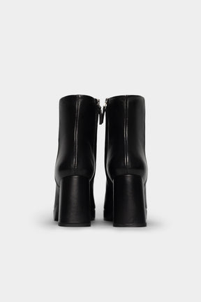 Platform Ankle Boot Sanel | Black Nappa Leather