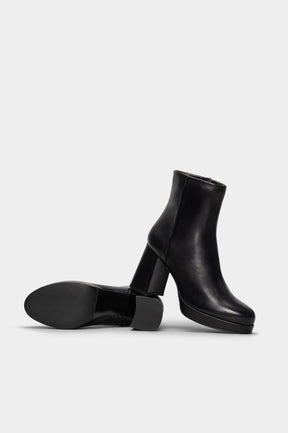 Platform Ankle Boot Sanel | Black Nappa Leather