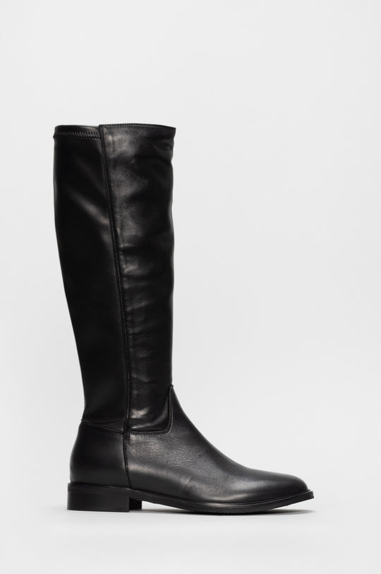 Stretch High Boot Lunaree | Black Nappa Leather