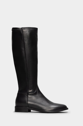 Stretch High Boot Lunaree | Black Nappa Leather
