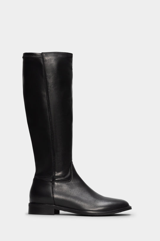 Stretch High Boot Lunaree | Black Nappa Leather