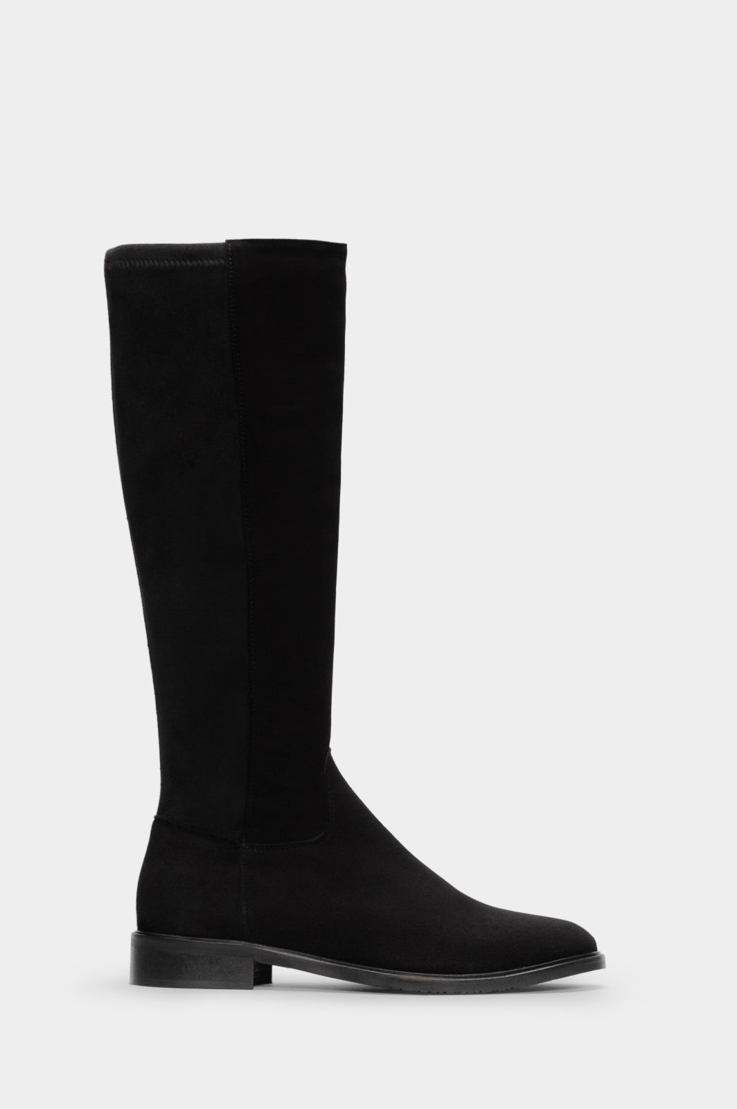 Stretch High Boot Lunaree | Black Calf Suede