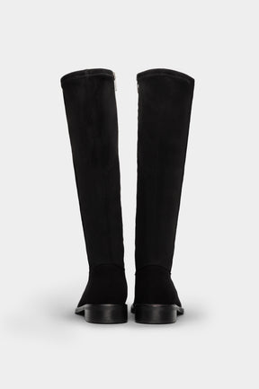 Stretch High Boot Lunaree | Black Calf Suede
