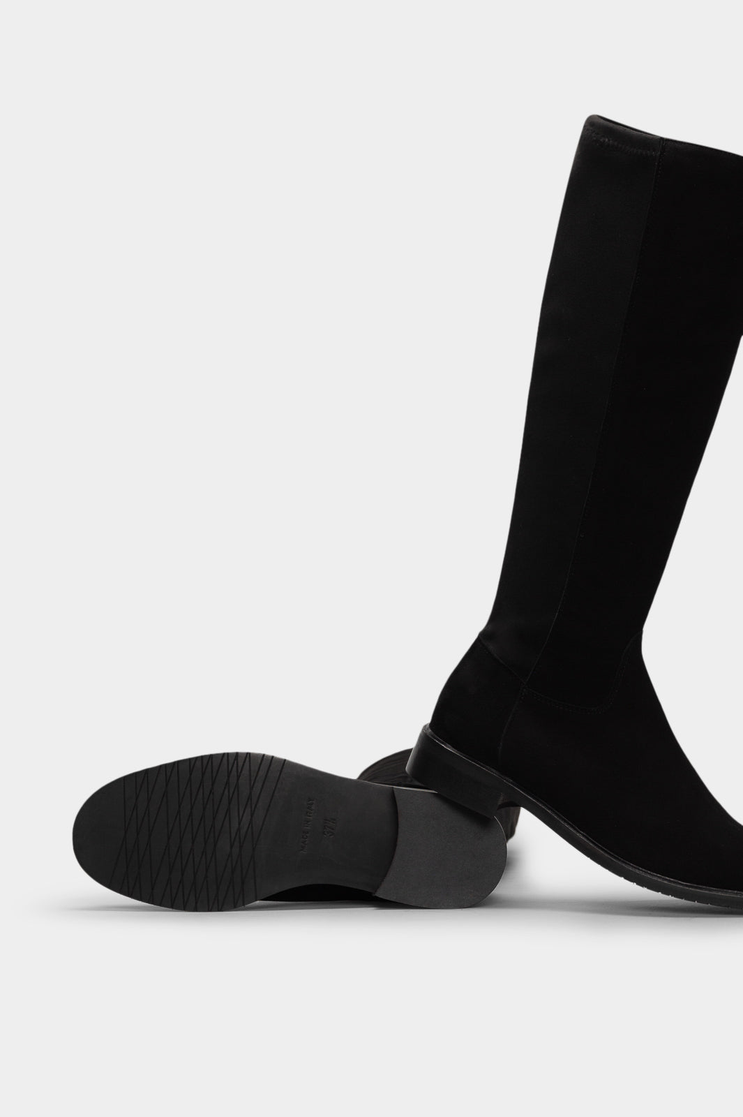 Stretch High Boot Lunaree | Black Calf Suede