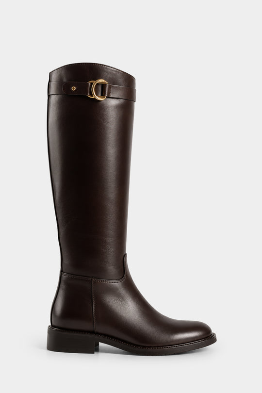 High Boot Giulia | Dark Brown Leather