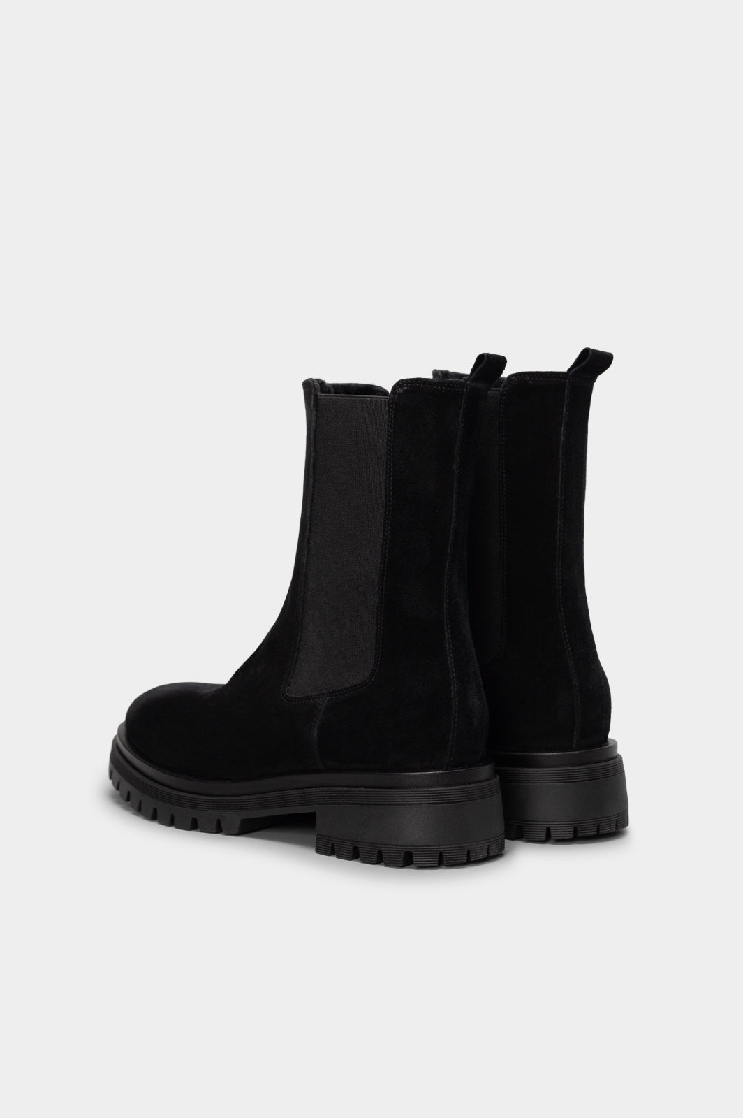 Shearling Boot Rigel | Off-Black Suede