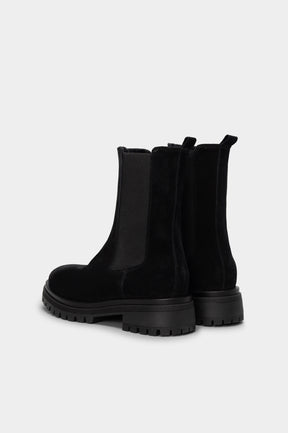 Shearling Boot Rigel | Off-Black Suede