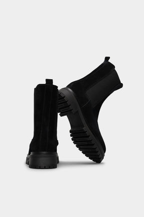 Shearling Boot Rigel | Off-Black Suede