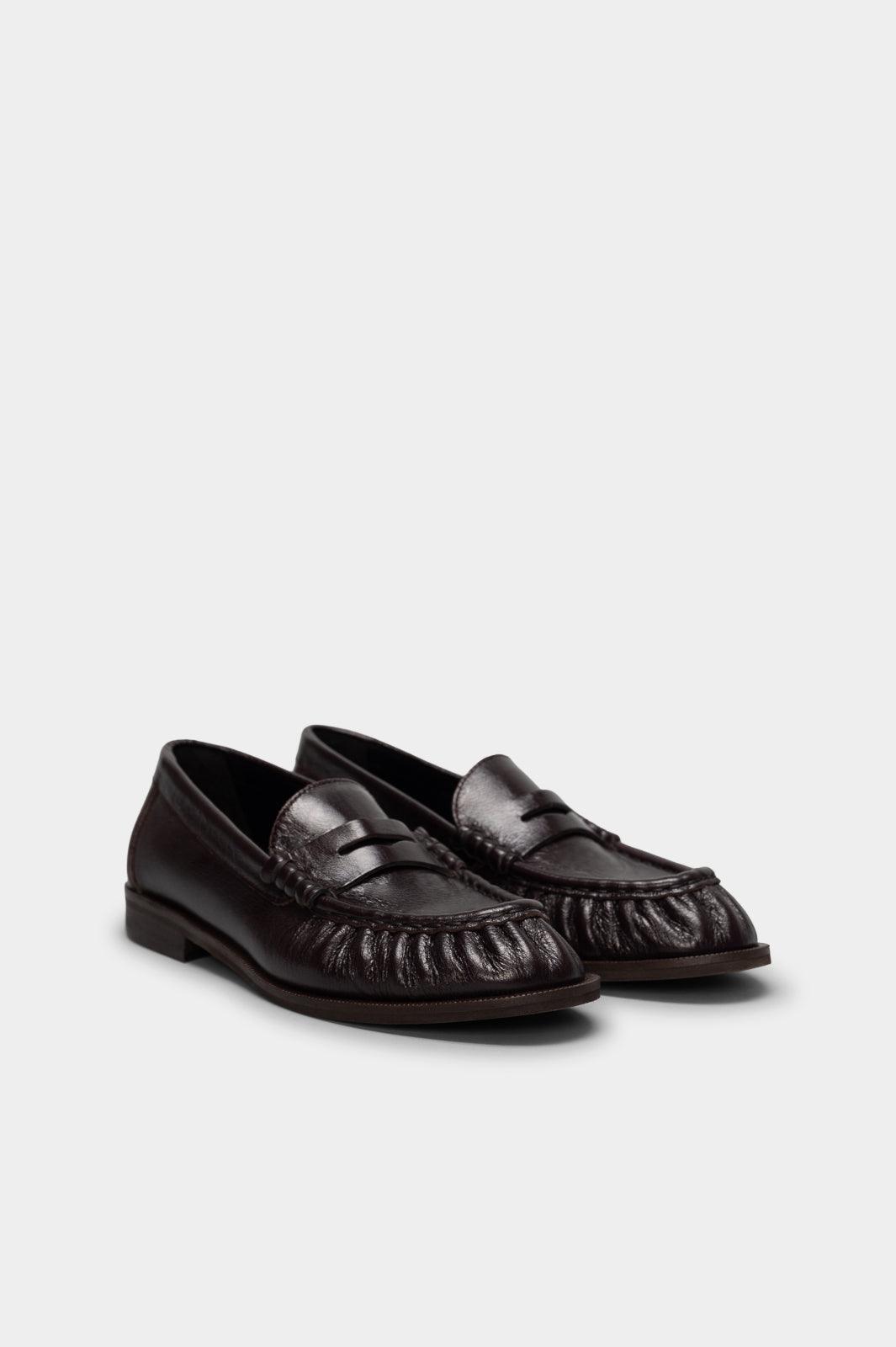 Ruched Loafer Gigi | Bordeaux Nappa Leather