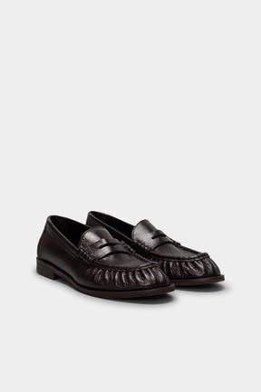 Ruched Loafer Gigi | Bordeaux Nappa Leather