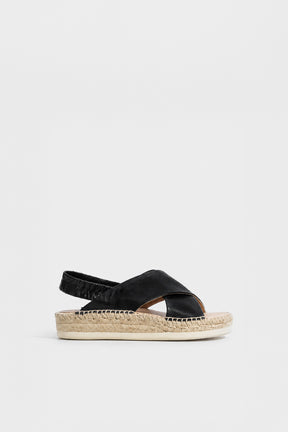 Espadrille Hvar | Black Nappa Leather