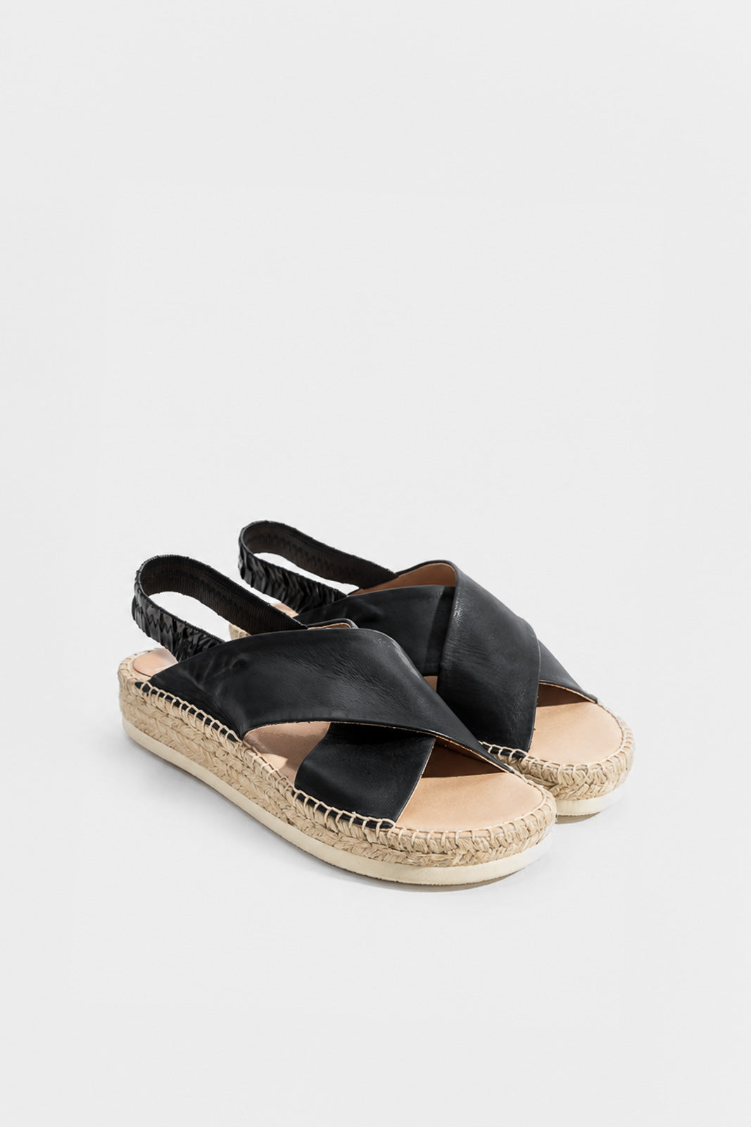 Espadrille Hvar | Black Nappa Leather