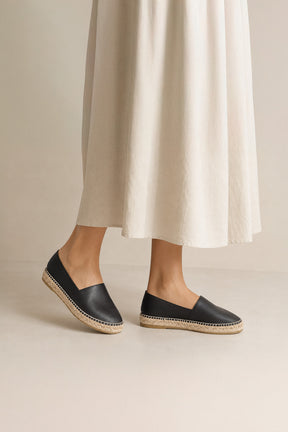 Espadrille Monaco | Black Nappa Leather