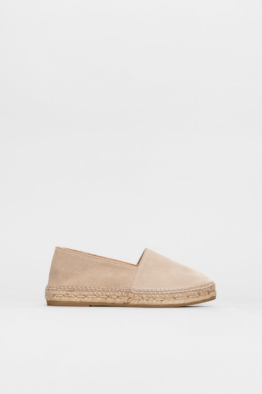 Flat Espadrille Monaco | Sand Beige Suede