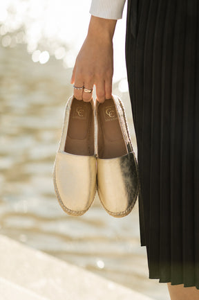 Espadrille Monaco | Platino Nappa Leather