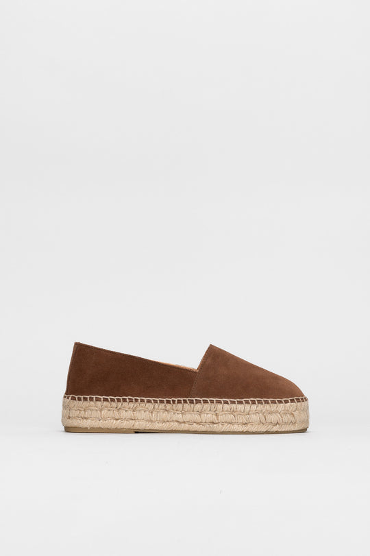 Platform Espadrille Florence | Rustic Brown Suede