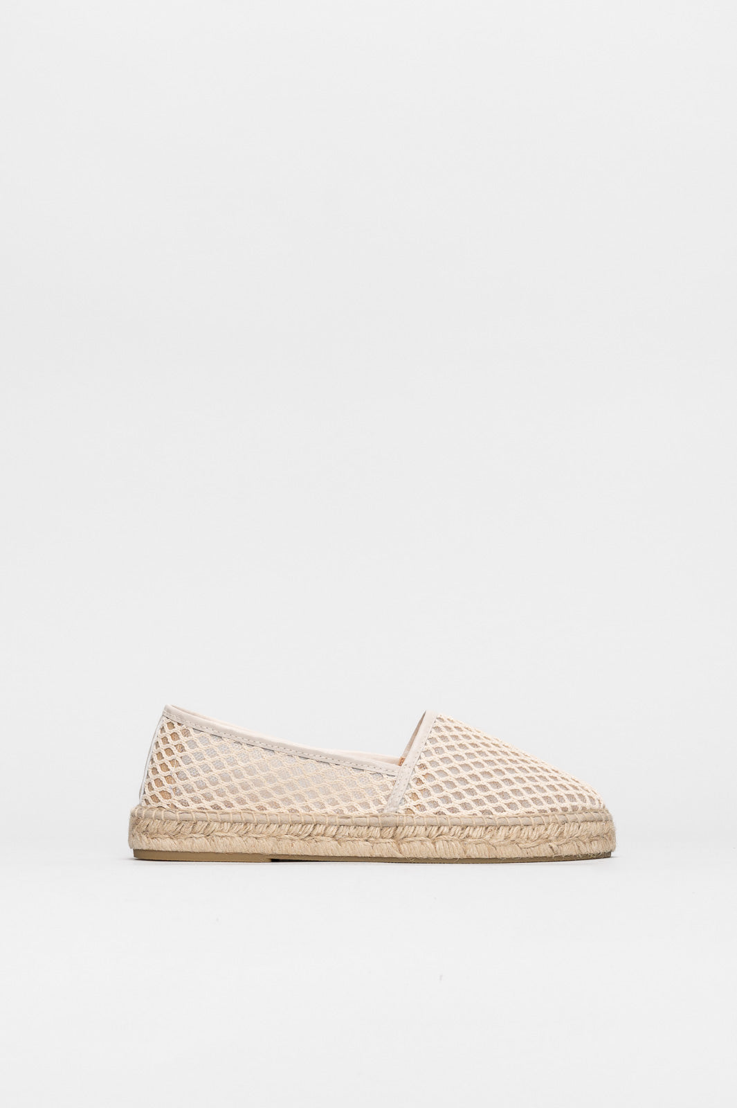 Flat Espadrille Catania | Ivory Woven Mesh